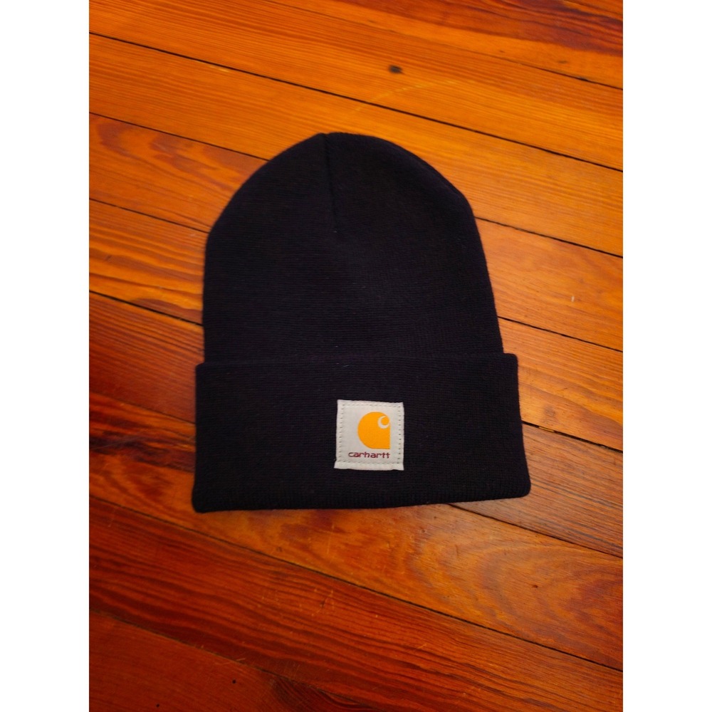 Carhartt A18NVY Navy Blue Acrylic Watch Hat Beanie Made in USA One Size